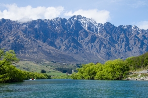 Beautiful view of The Remarkables mountain range in Queenstown, New Zealand